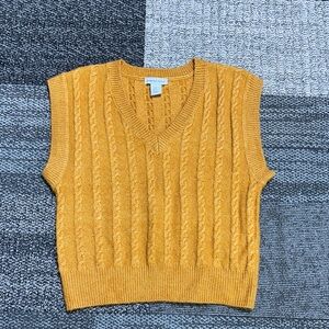 Cupcakes & Cashmere Cable Knit Sweater Vest-XS